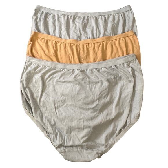 NEW COMFORT CHOICE MACYS’S Gray Orange Brief Underwear Size 11 Lot Of 3 - Picture 2 of 3